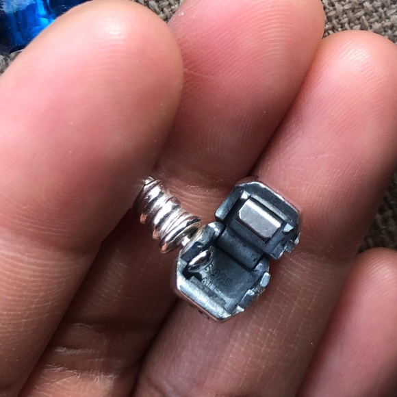 NWOT Authentic Pandora Snake Bracelet 925 Jewelry with 9 Charms - Picture 4 of 9